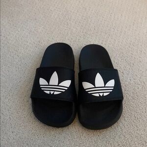 Adidas Black and White Slides